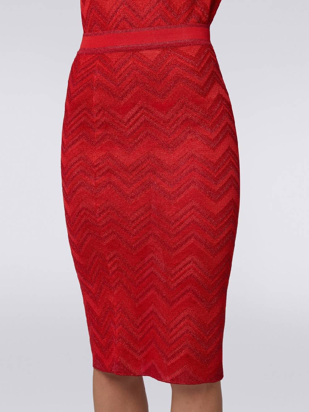Missoni Gonna longuette in maglia zig zag con lurex 2025