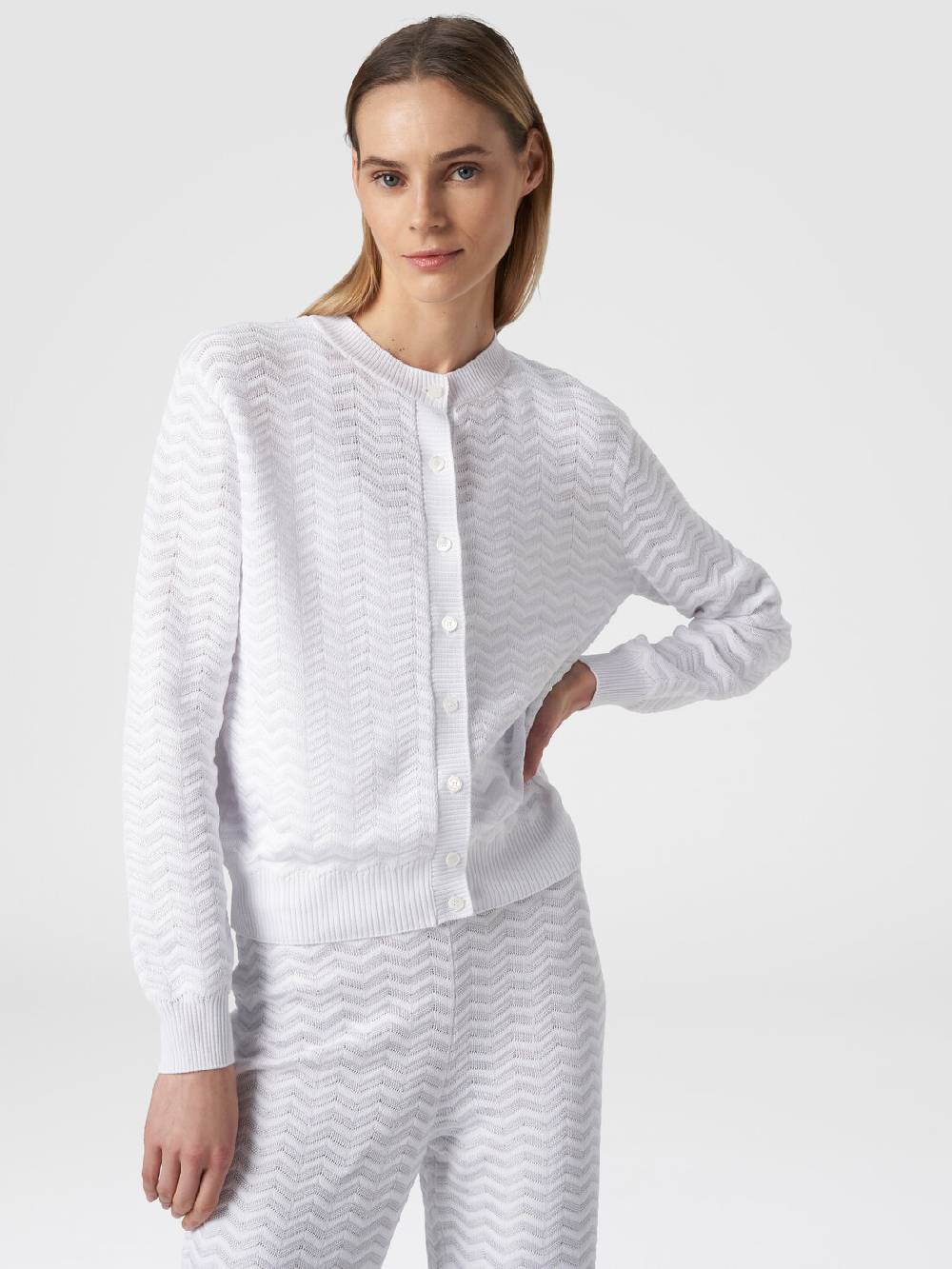 Missoni Cardigan in maglia di viscosa e cotone chevron Vendita