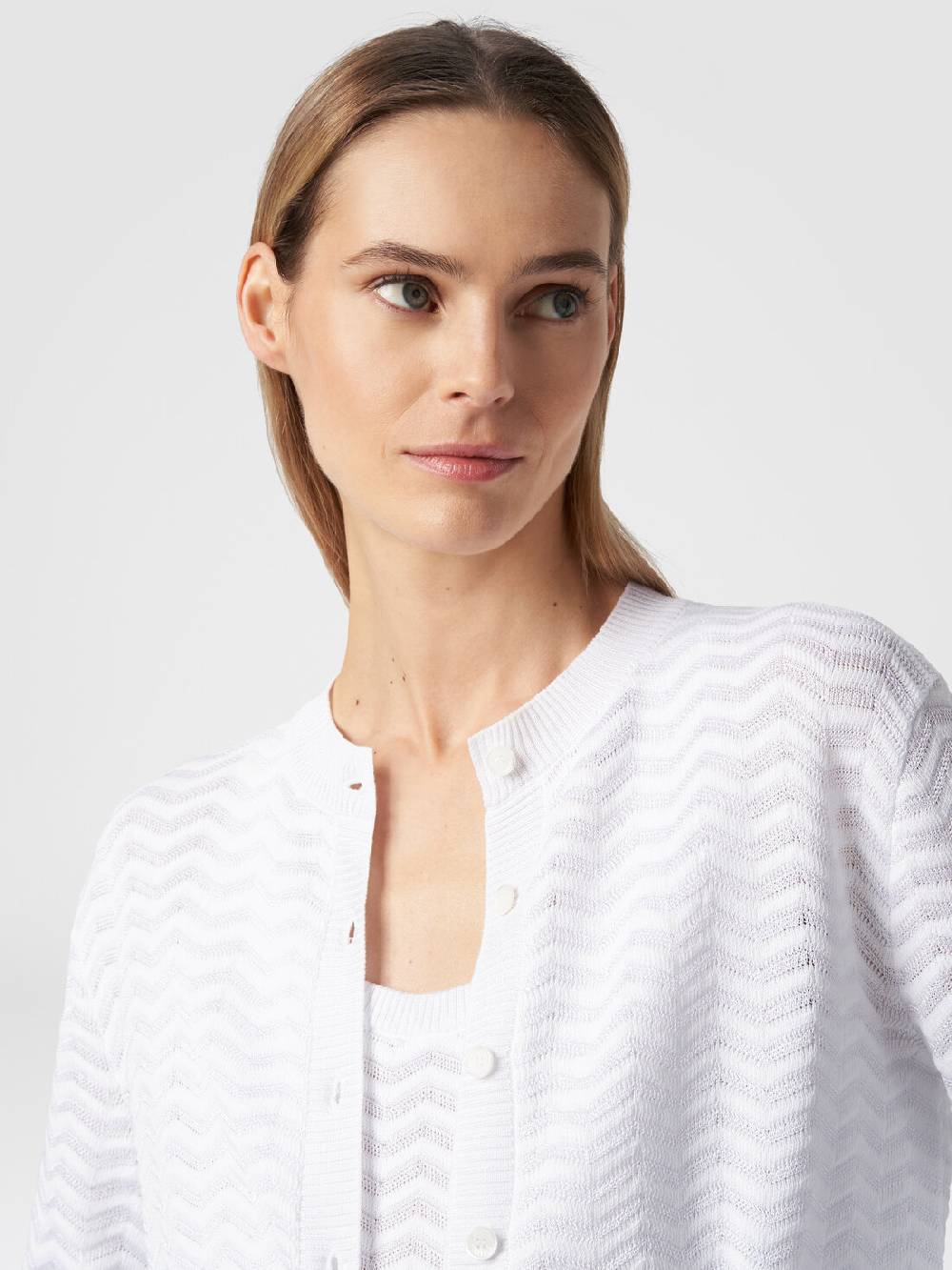 Missoni Cardigan in maglia di viscosa e cotone chevron Vendita