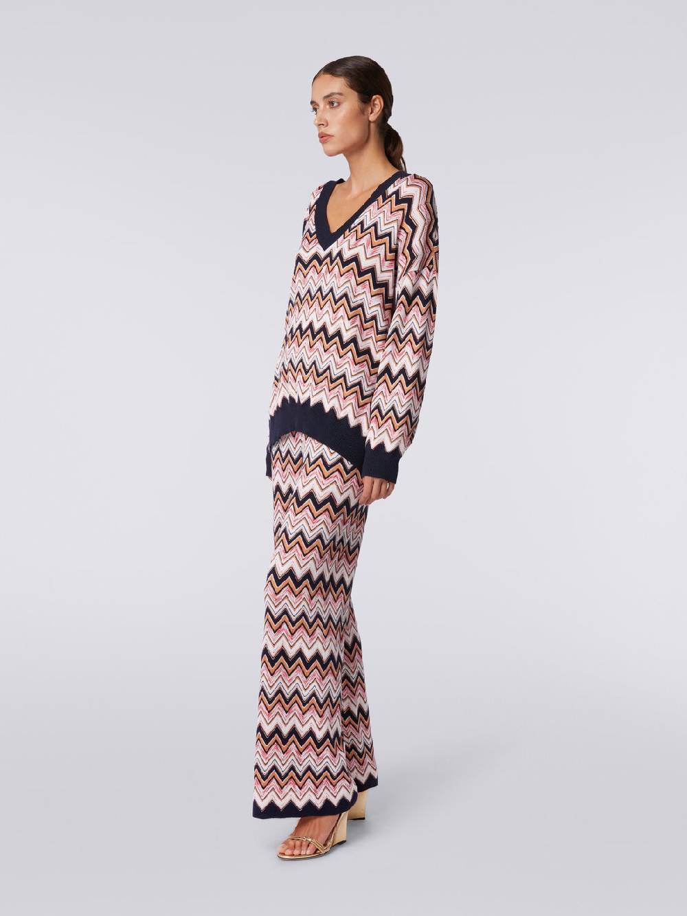 Missoni Maglia oversize zig zag con profili a contrasto Spedizione Gratuita