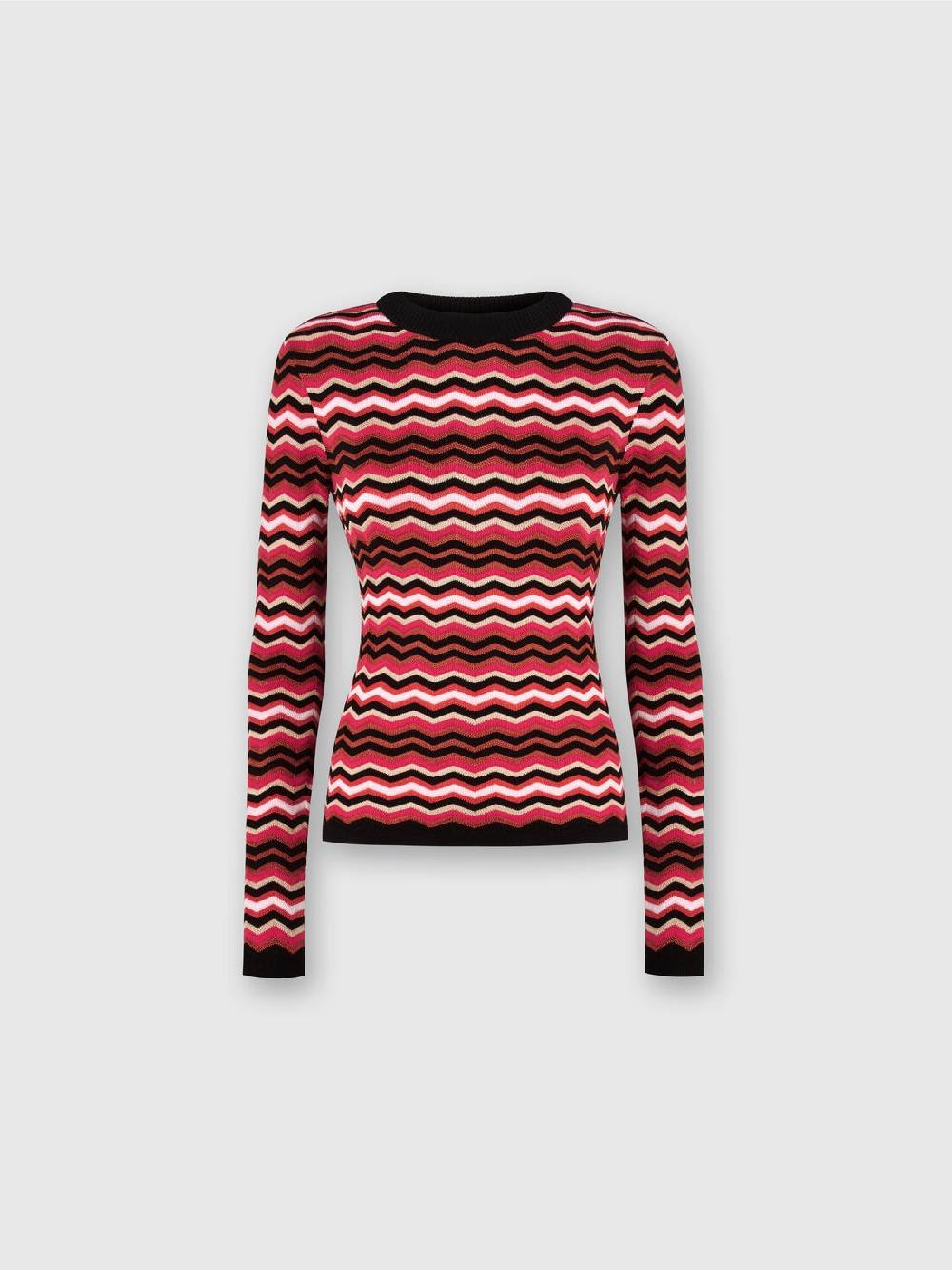 Missoni Pullover girocollo in cotone e viscosa zig zag Pezzi Unici