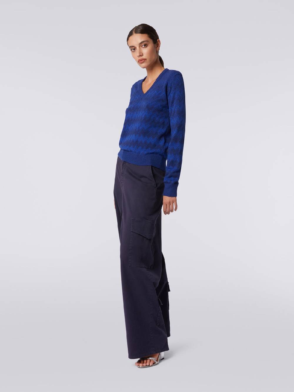 Missoni Pullover con scollo a V in cachemire con zig zag Qualità Garantita