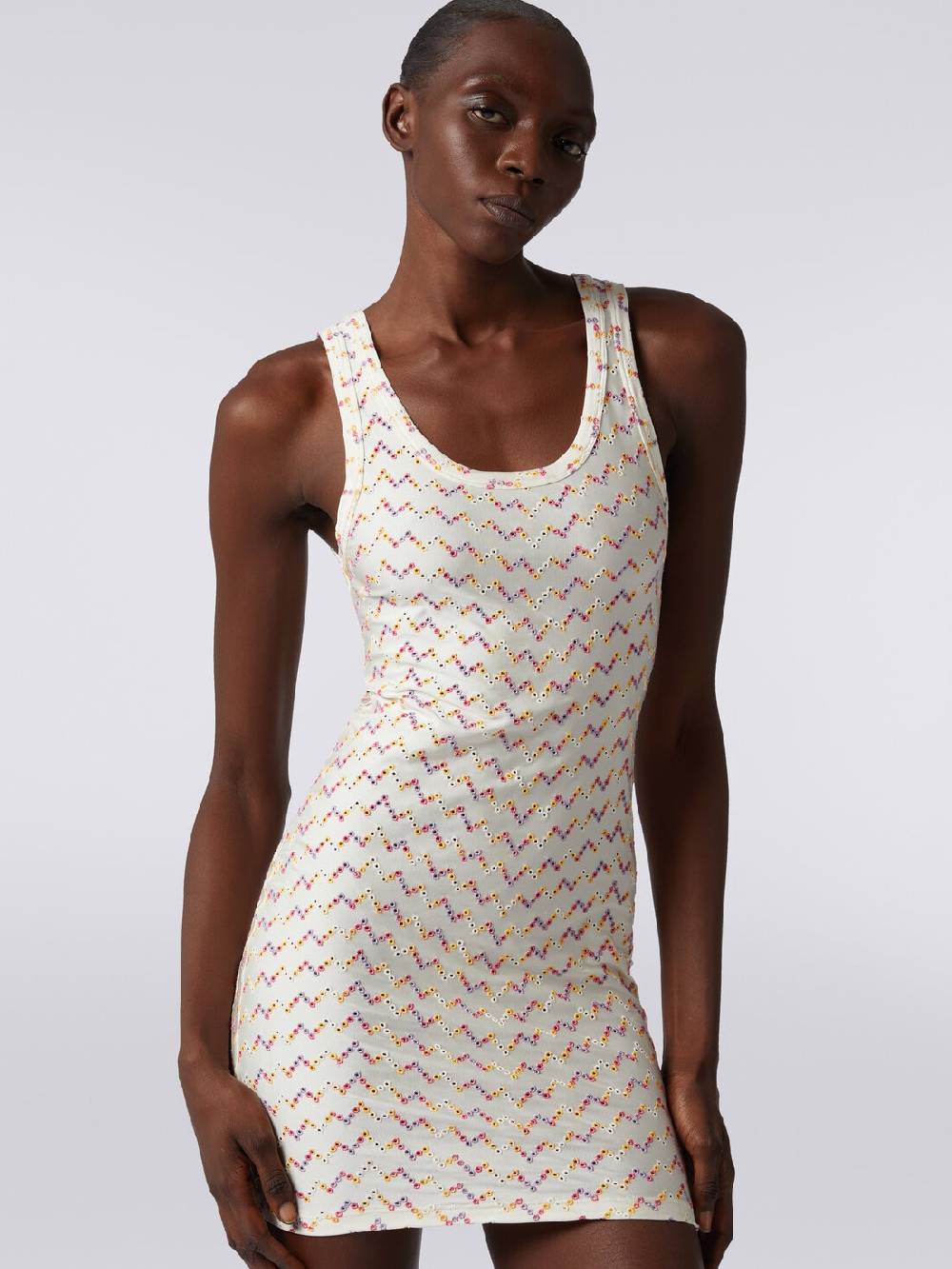 Missoni Mini-abito smanicato stretch con pizzo sangallo Convenienza