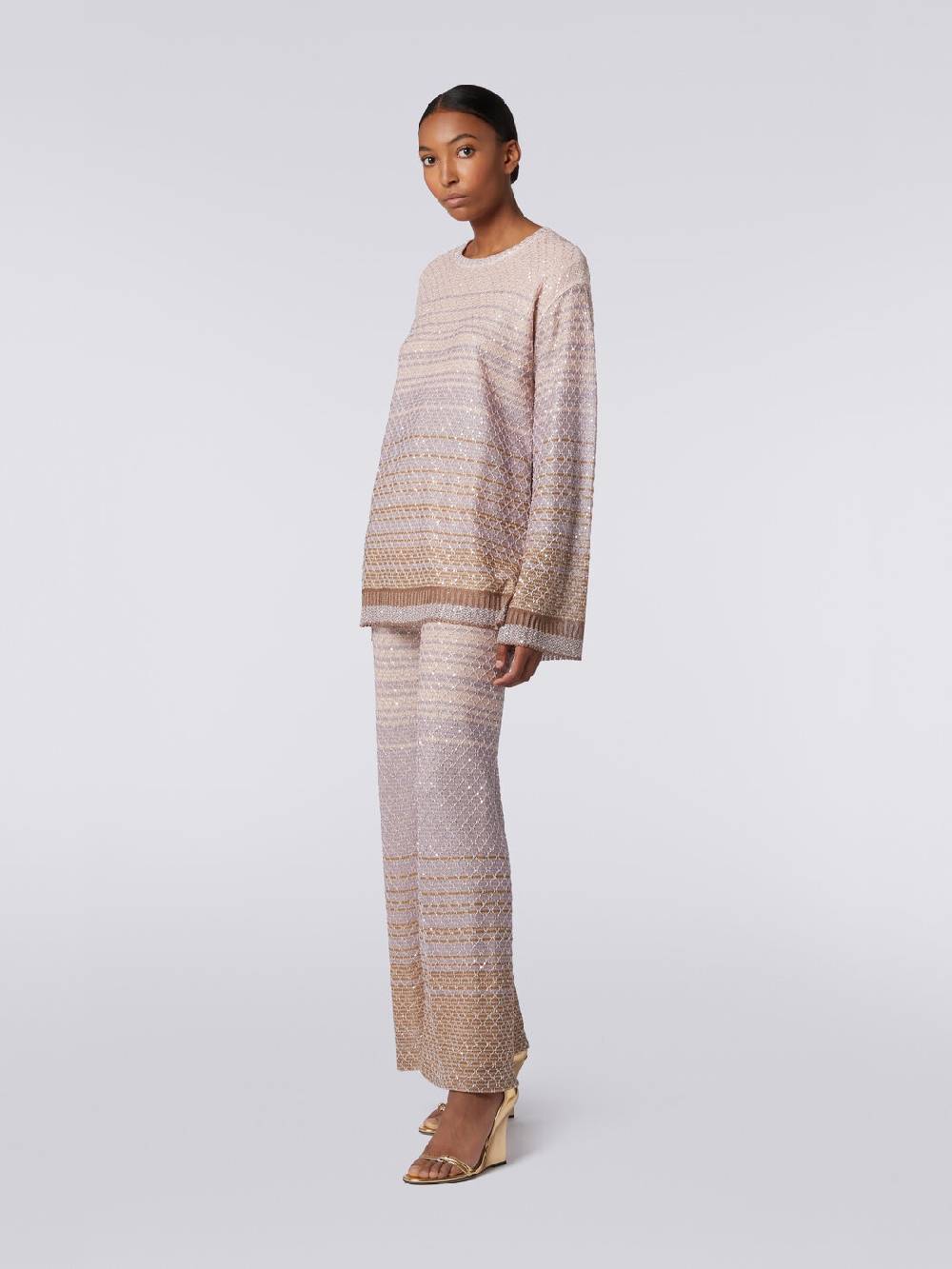 Missoni Pullover girocollo in misto viscosa dégradé con paillettes Offerta
