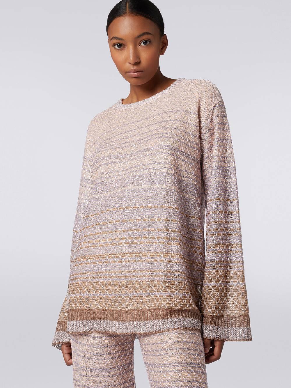 Missoni Pullover girocollo in misto viscosa dégradé con paillettes Offerta