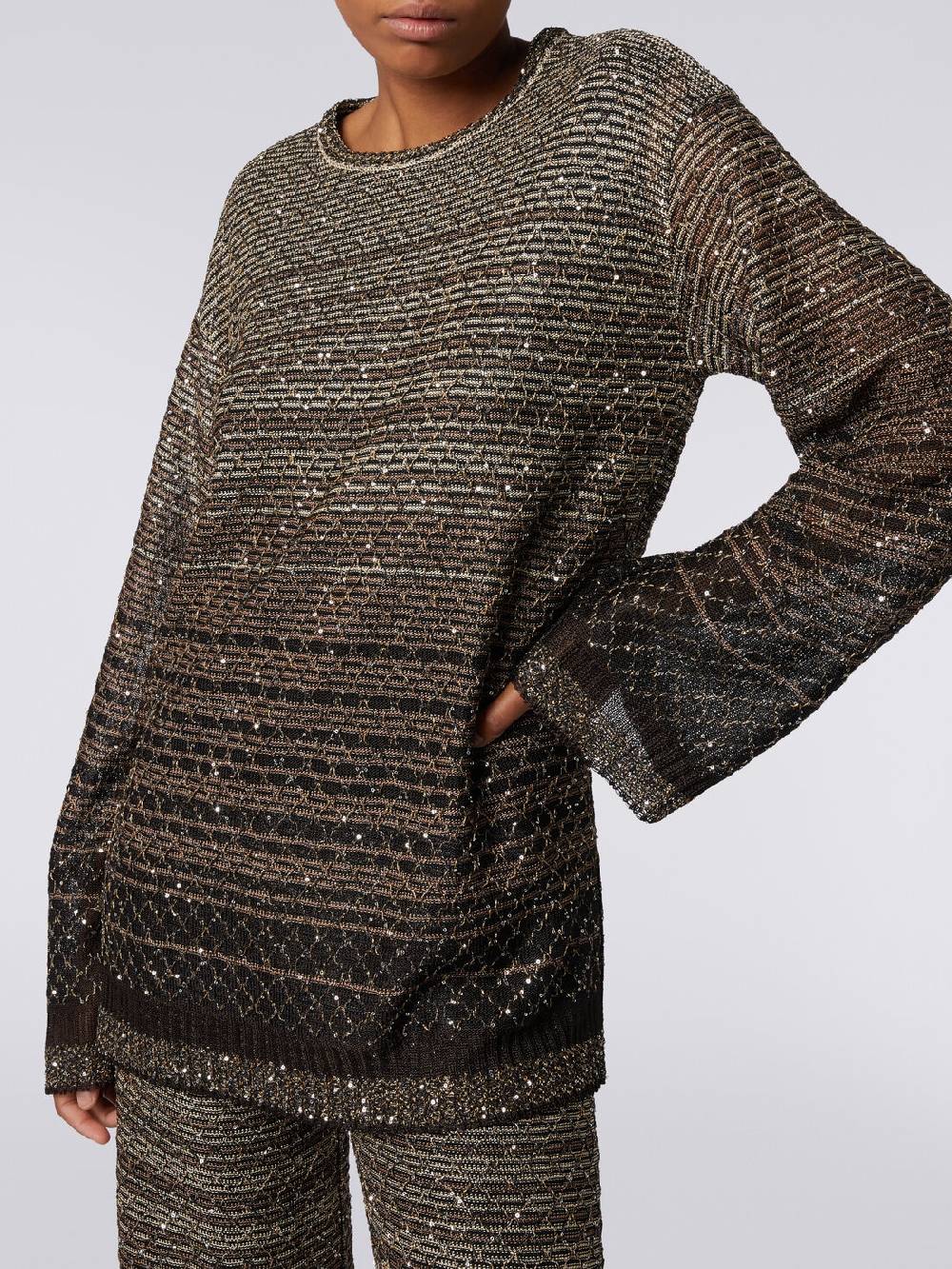 Missoni Pullover girocollo in misto viscosa dégradé con paillettes Economico