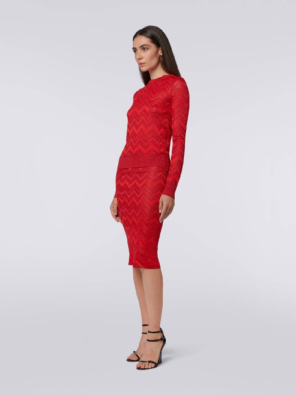 Missoni Maglia girocollo in misto viscosa zig zag con lurex Outlet