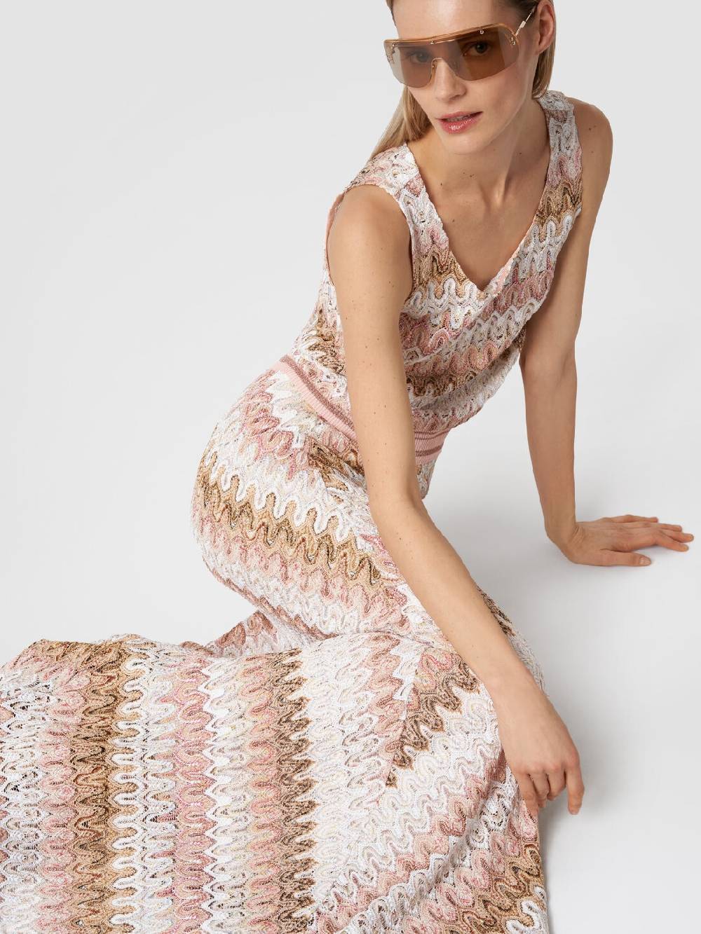 Missoni Gonna lunga in misto viscosa lamé effetto pizzo Vendite Flash