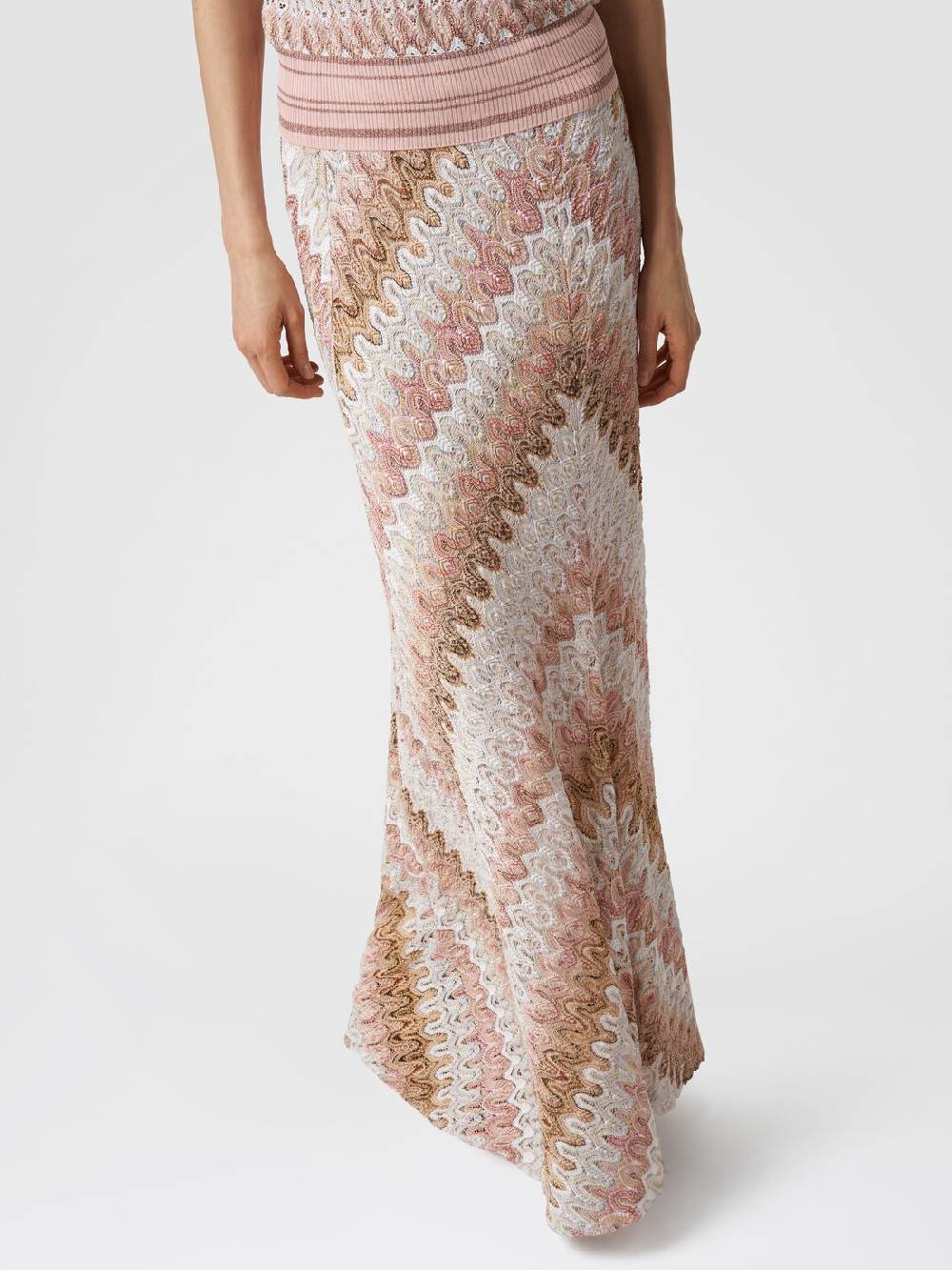 Missoni Gonna lunga in misto viscosa lamé effetto pizzo Vendite Flash