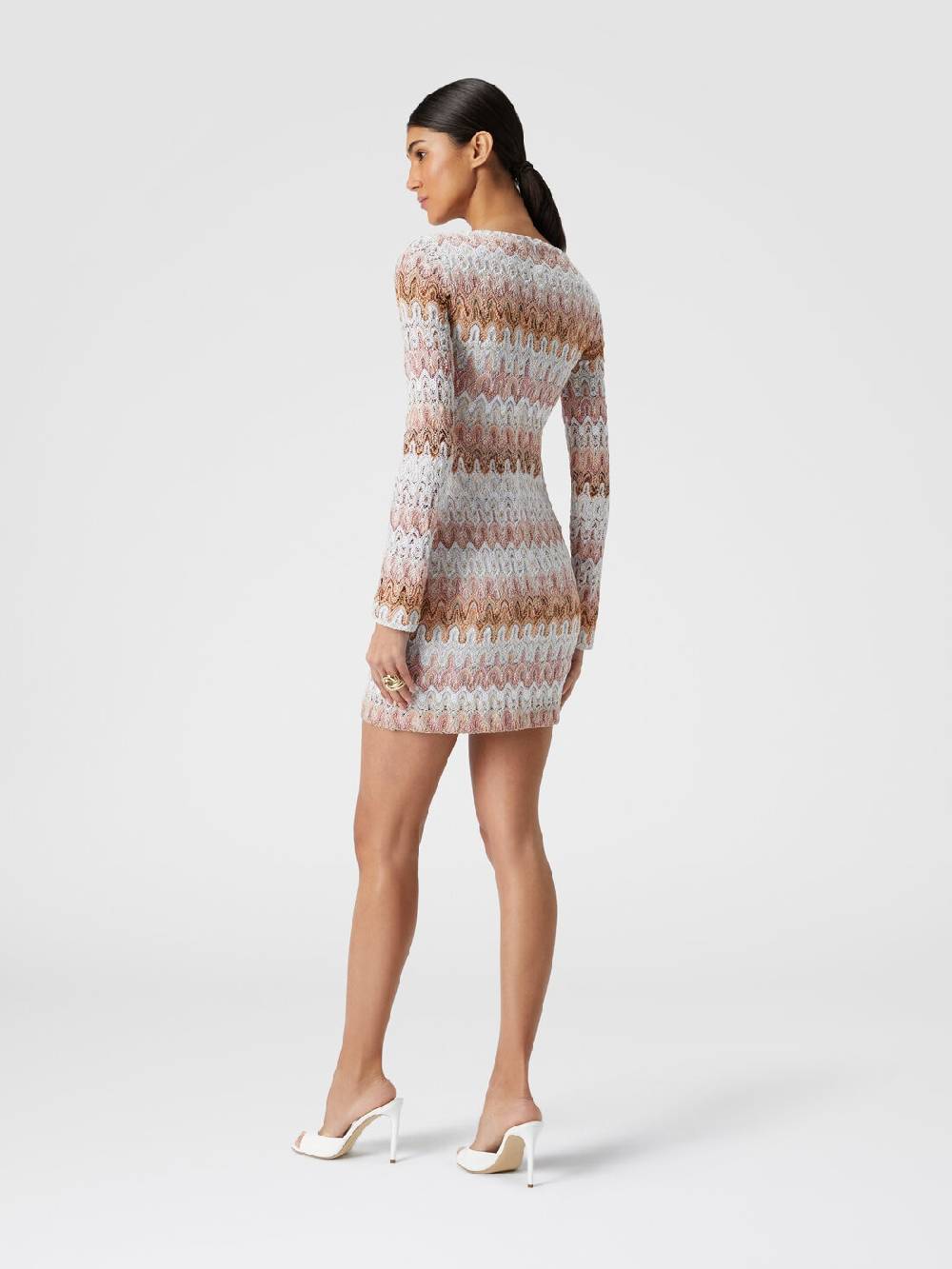 Missoni Mini-abito a maniche lunghe in misto viscosa motivo a onde Negozio
