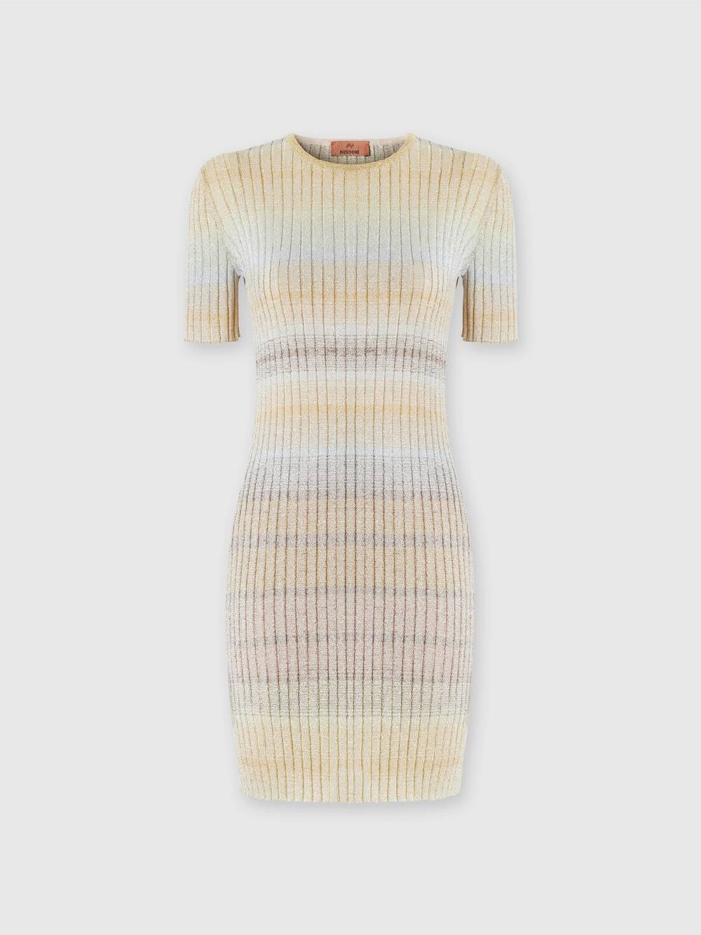 Missoni Mini-abito girocollo a costine con lurex Nuova