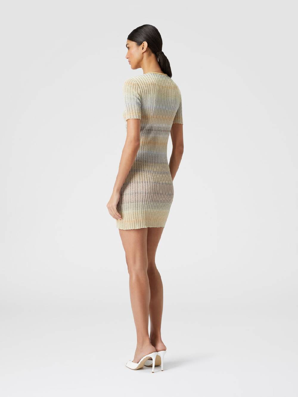 Missoni Mini-abito girocollo a costine con lurex Nuova