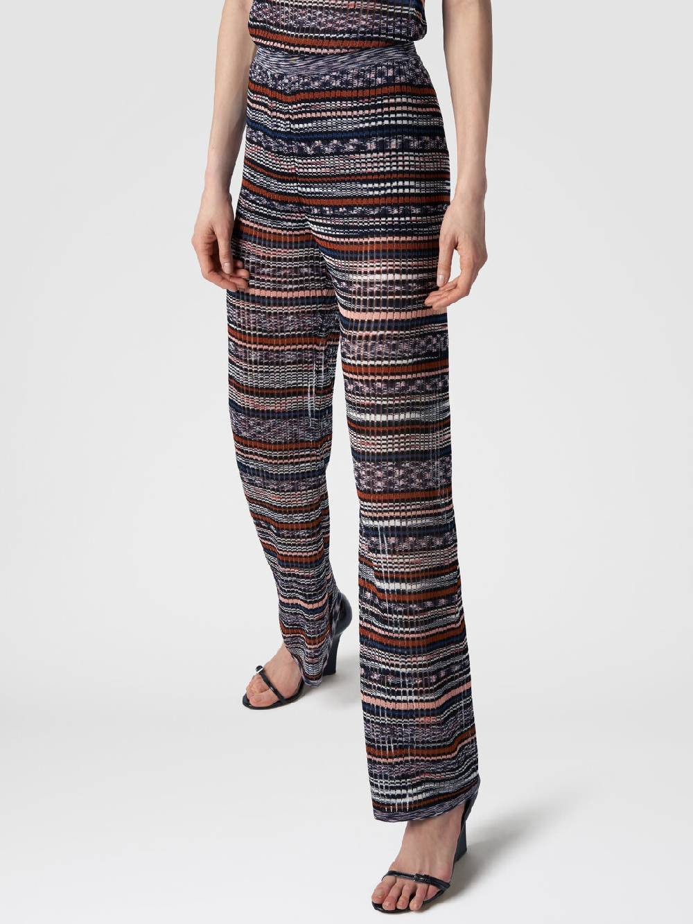 Missoni Pantaloni a costine in maglia di viscosa fiammata 2025