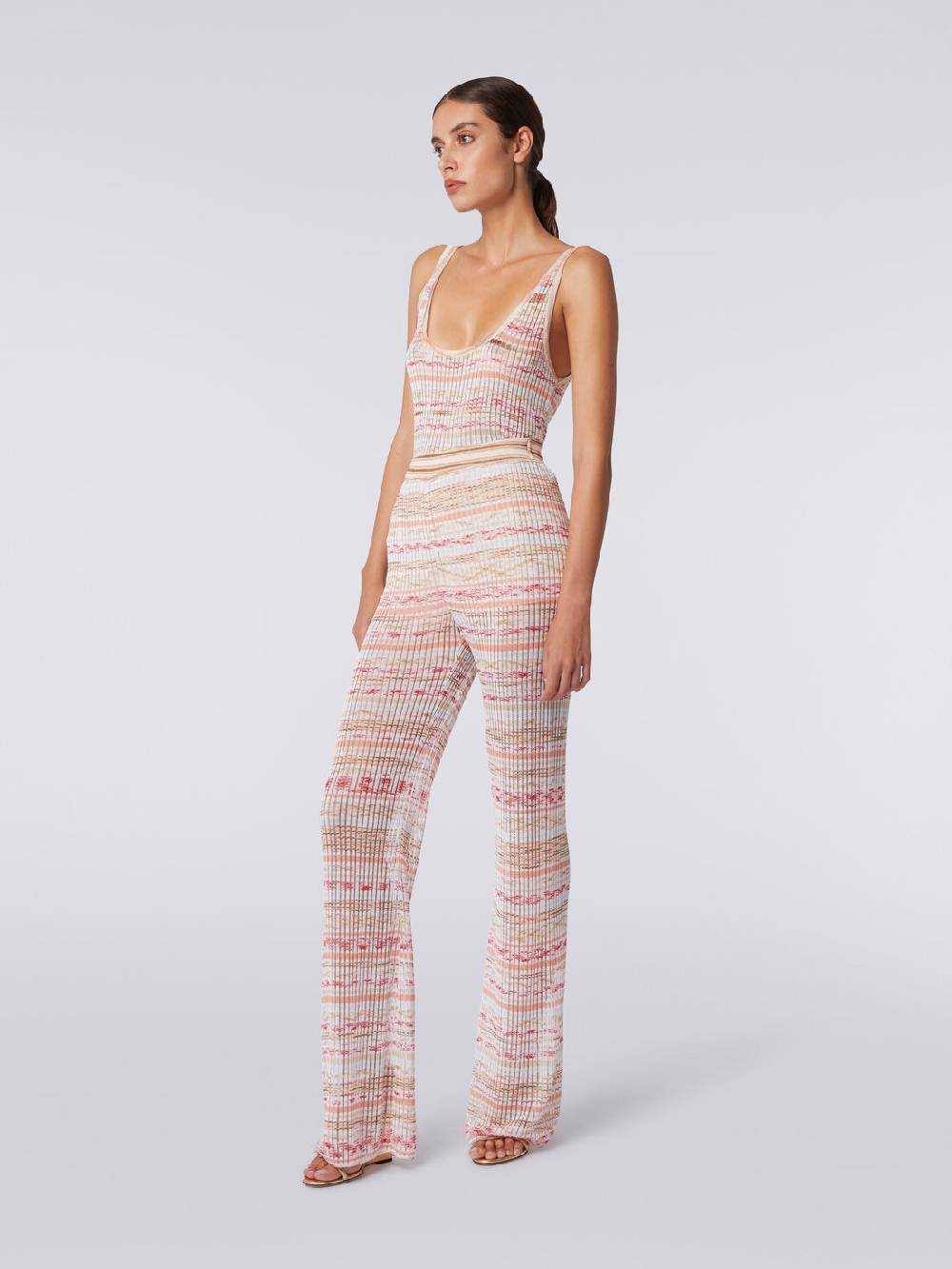 Missoni Pantaloni a costine in maglia di viscosa fiammata Italia