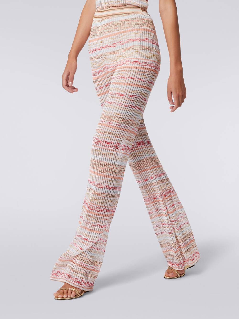 Missoni Pantaloni a costine in maglia di viscosa fiammata Italia
