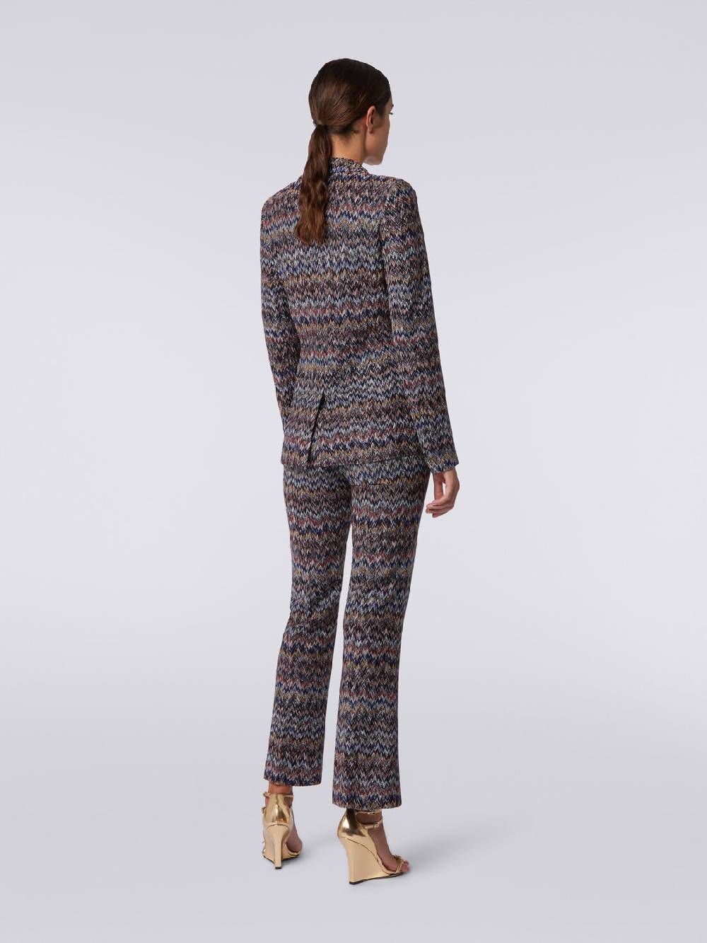 Missoni Pantaloni cropped in misto viscosa lamé zig zag 2025
