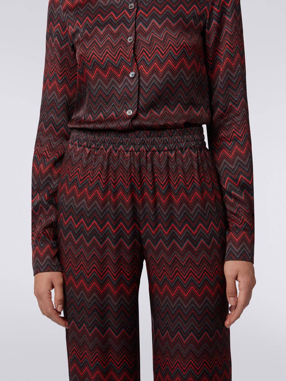 Missoni Pantaloni in viscosa jacquard a zig zag In Linea