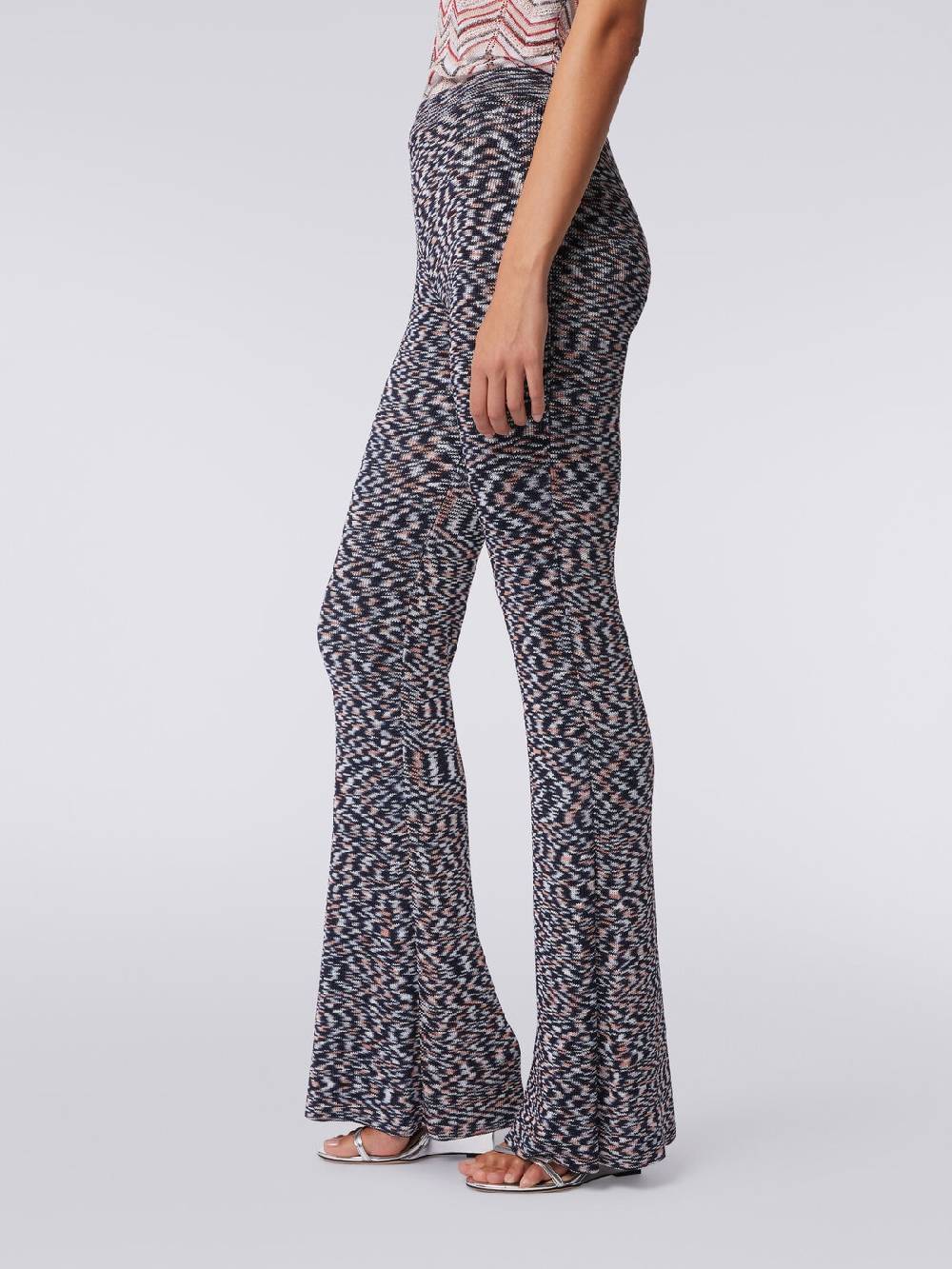 Missoni Pantaloni flare in misto viscosa fiammata Vendita