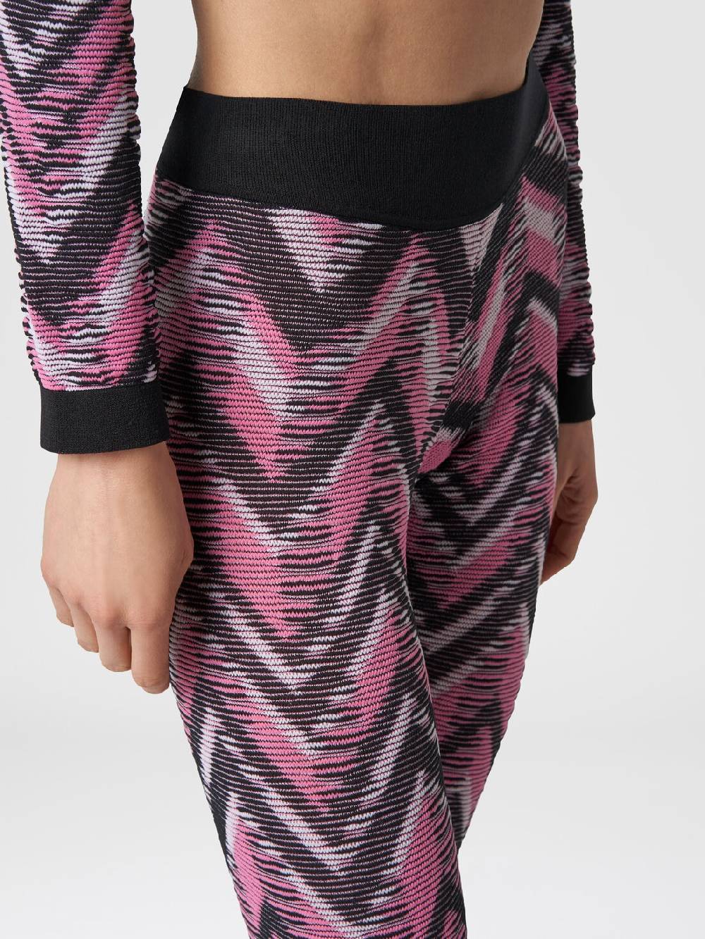Missoni Leggings in maglia chevron con logo Soddisfazione Garantita