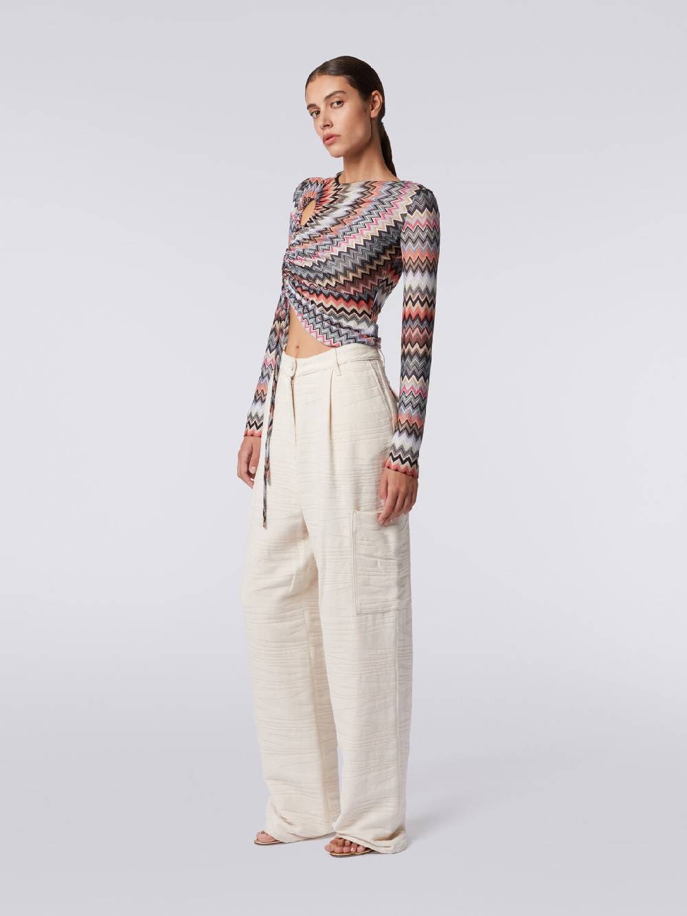 Missoni Cargo pants in cotone fiammato Negozi Online