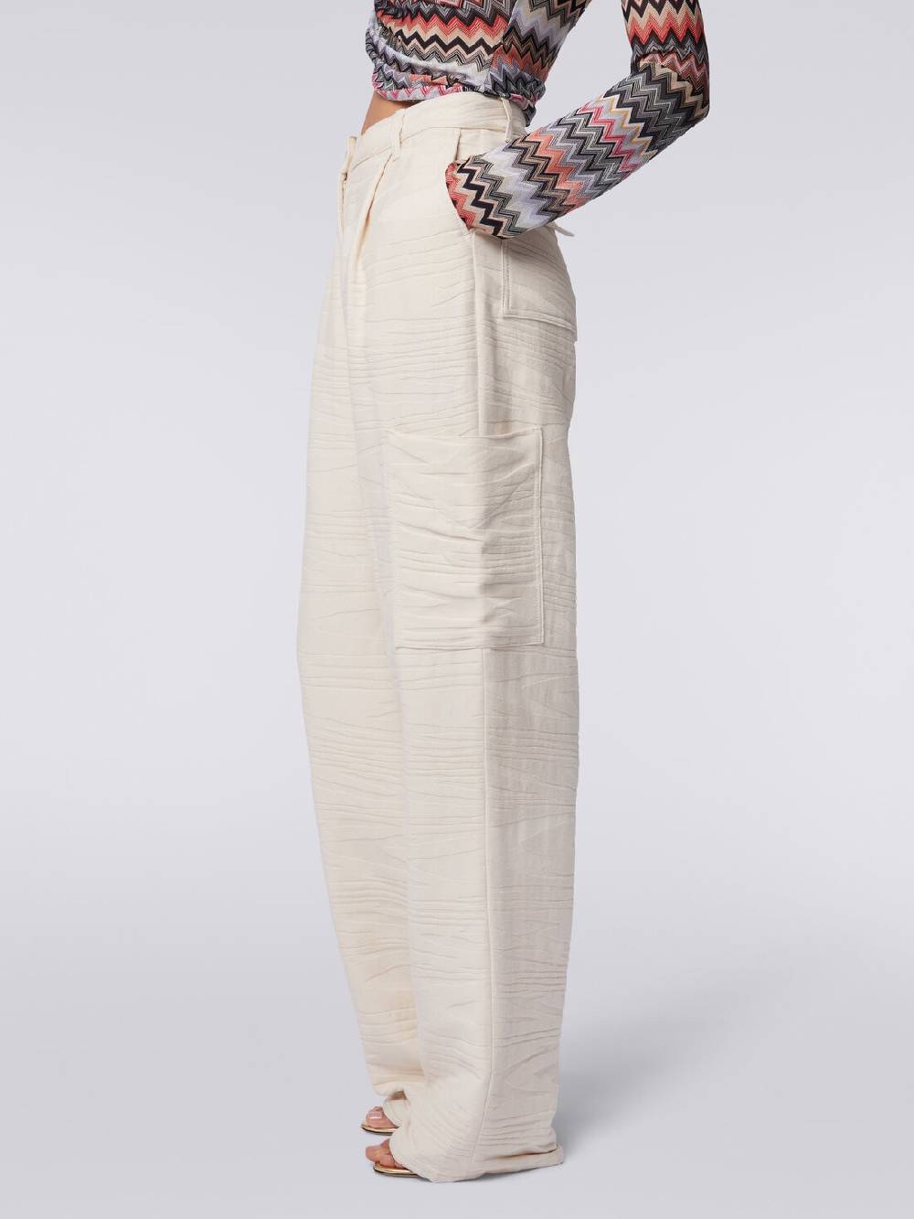 Missoni Cargo pants in cotone fiammato Negozi Online