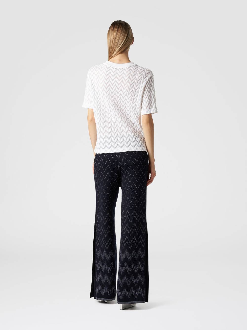 Missoni Joggers in lana e viscosa zig zag con lurex Fino Al -60%