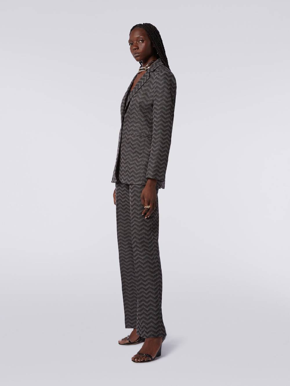 Missoni Pantaloni dritti in cotone chevron Shopping Online