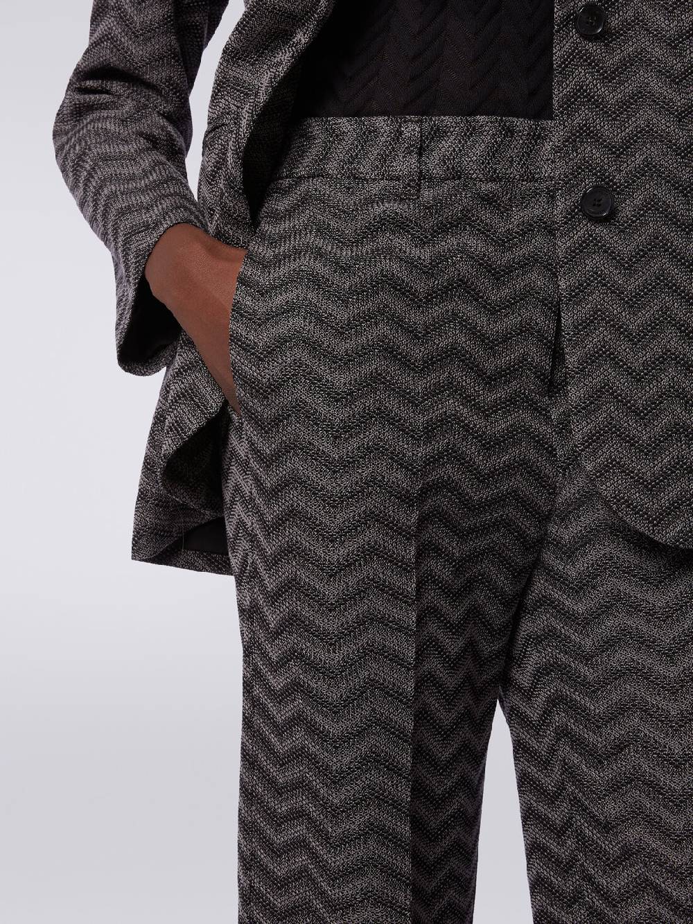 Missoni Pantaloni dritti in cotone chevron Shopping Online