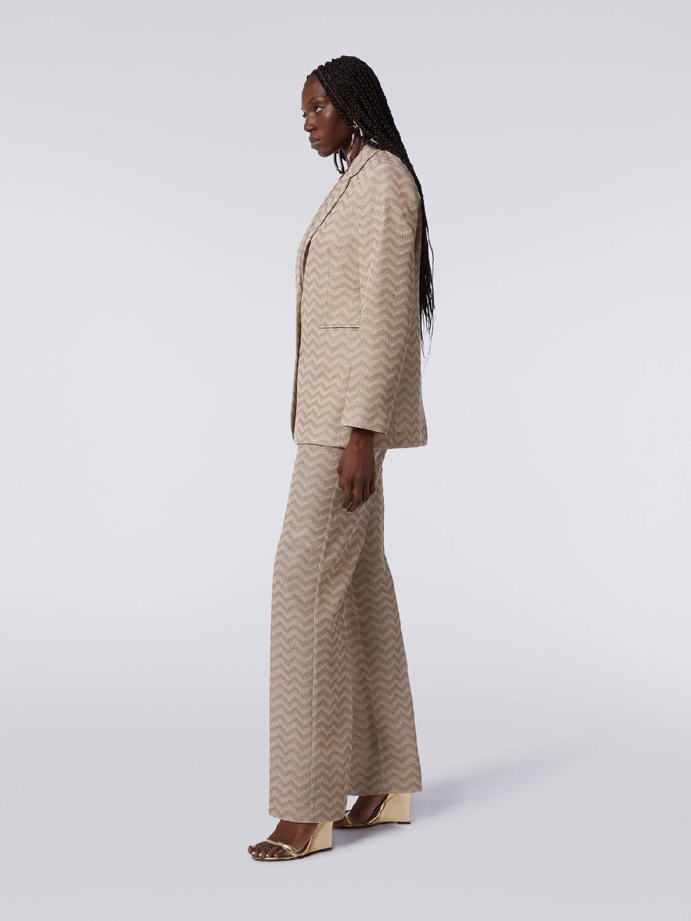 Missoni Pantaloni dritti in cotone chevron Affare Del Giorno