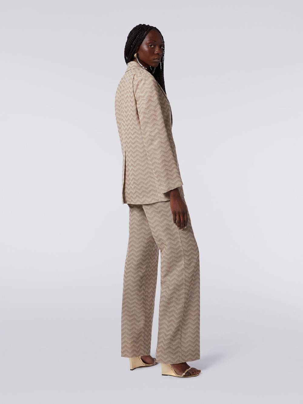 Missoni Pantaloni dritti in cotone chevron Affare Del Giorno