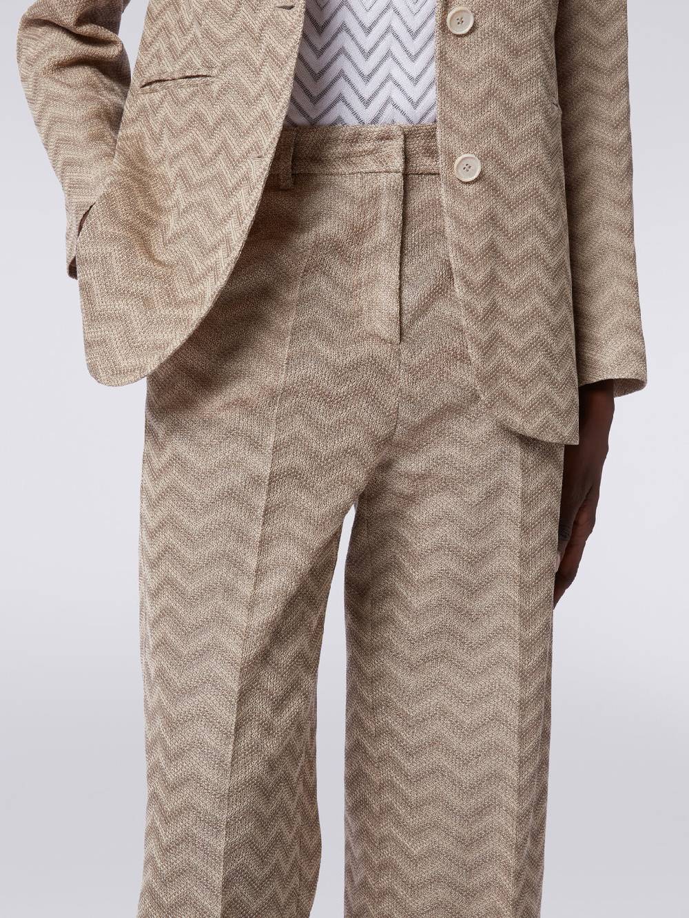 Missoni Pantaloni dritti in cotone chevron Affare Del Giorno