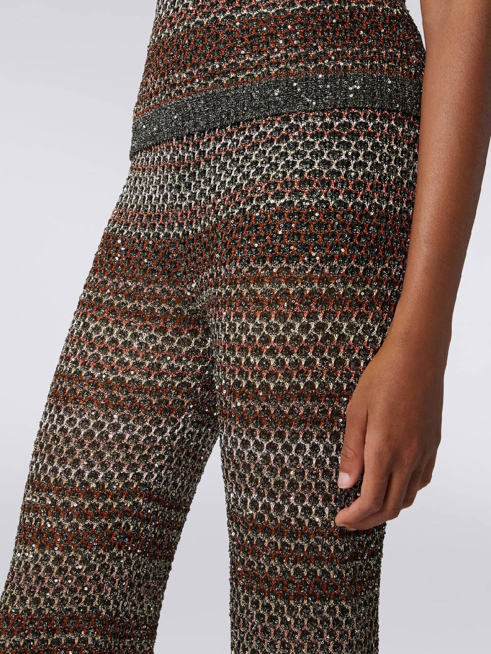 Missoni Pantaloni in maglia a rete con applicazione di paillettes Hotsell