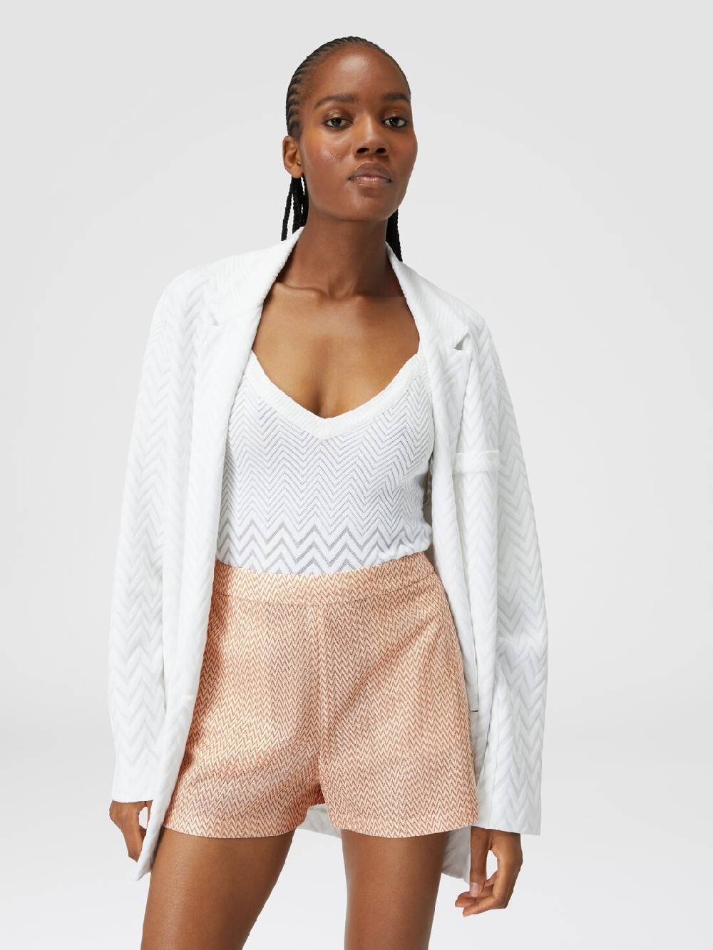Missoni Shorts in misto viscosa lamé chevron Sottocosto
