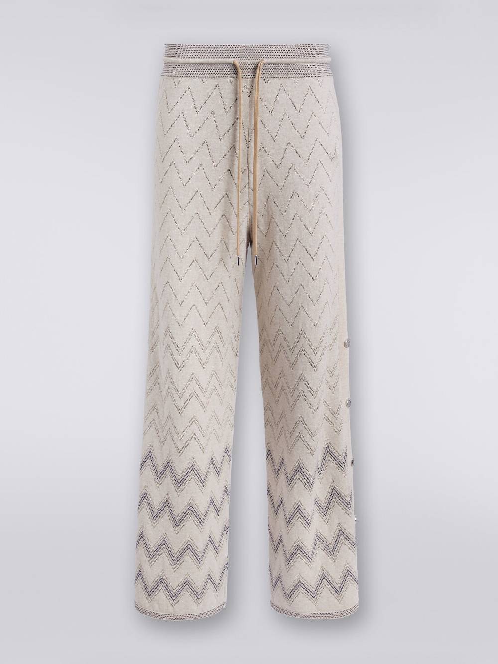 Missoni Joggers in lana e viscosa zig zag con lurex Convenienza