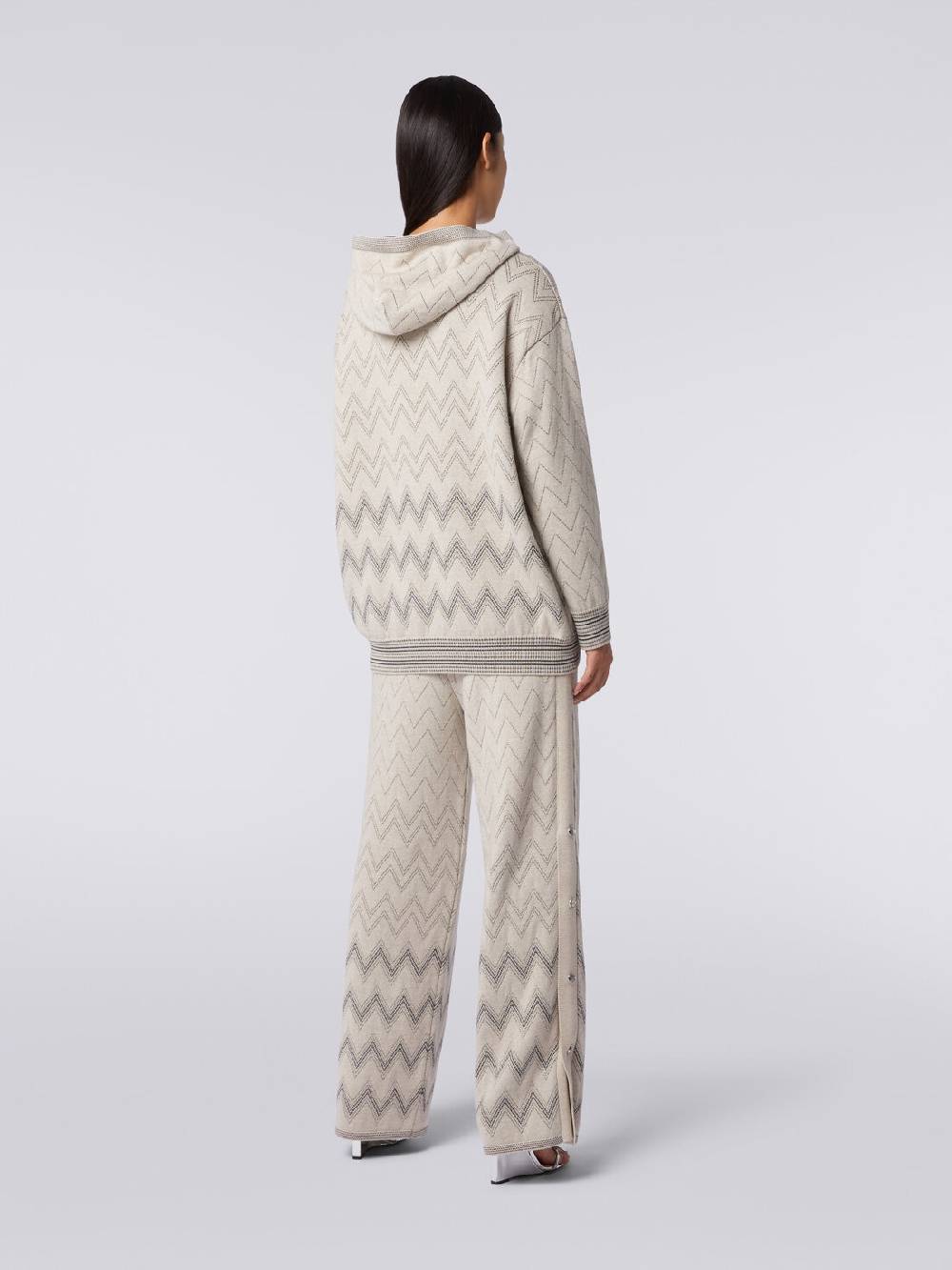Missoni Joggers in lana e viscosa zig zag con lurex Convenienza