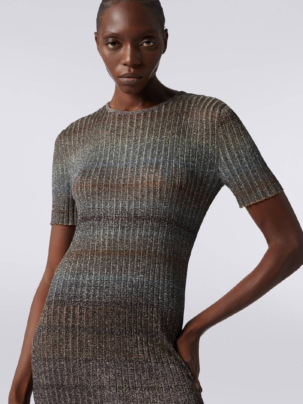 Missoni Mini-abito girocollo a costine con lurex Novità