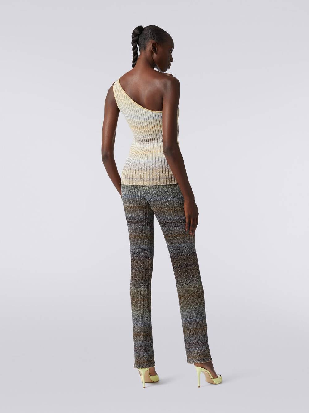 Missoni Pantaloni dritti in viscosa e lurex a costine Presa