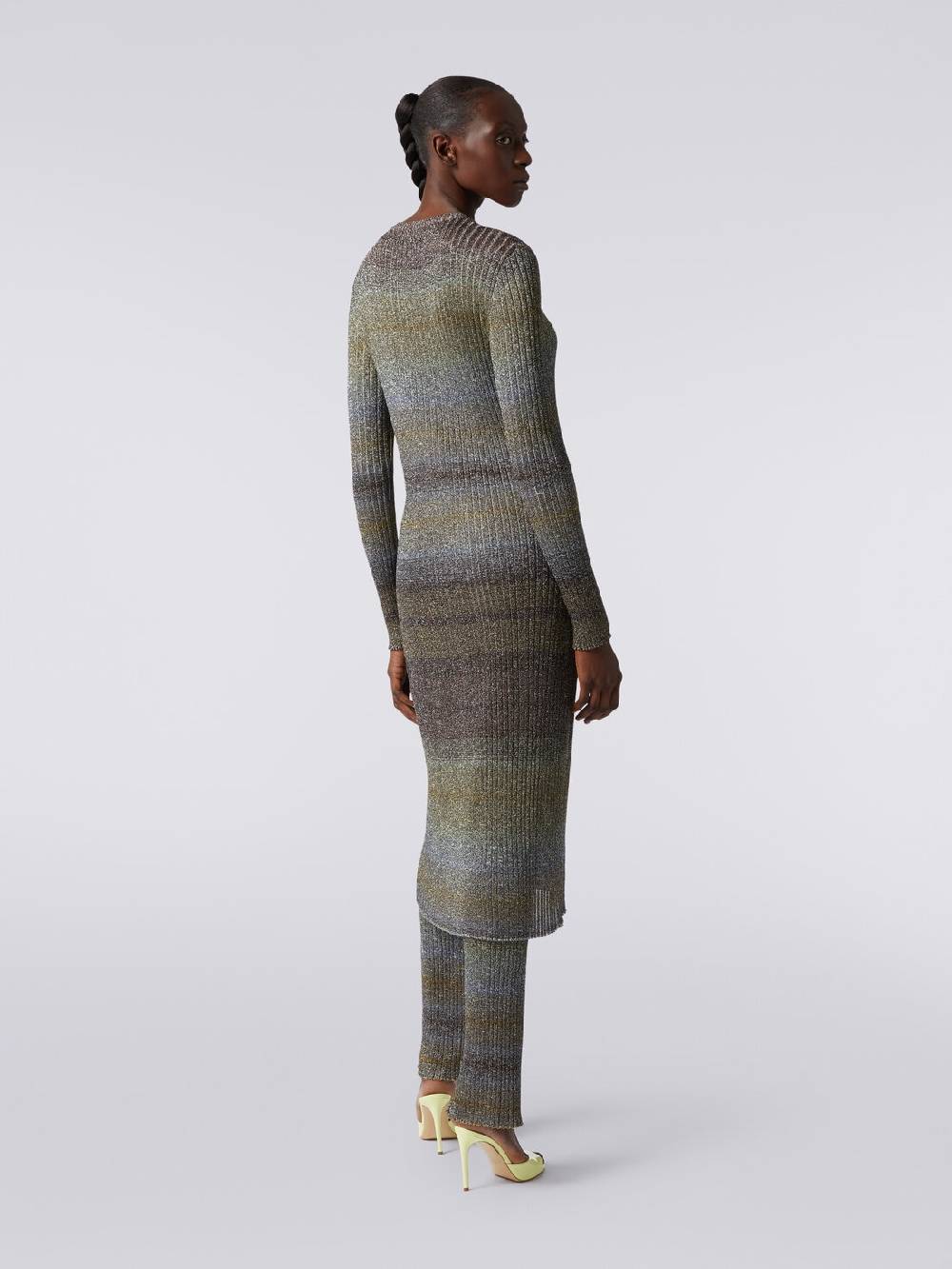 Missoni Cardigan lungo in viscosa a costine con lurex Offerta