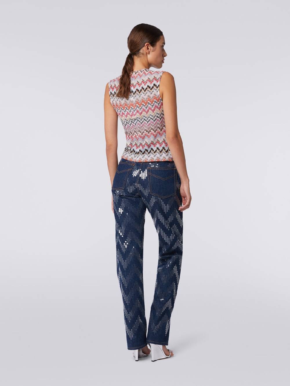 Missoni Canottiera girocollo zig zag con arricciature Online
