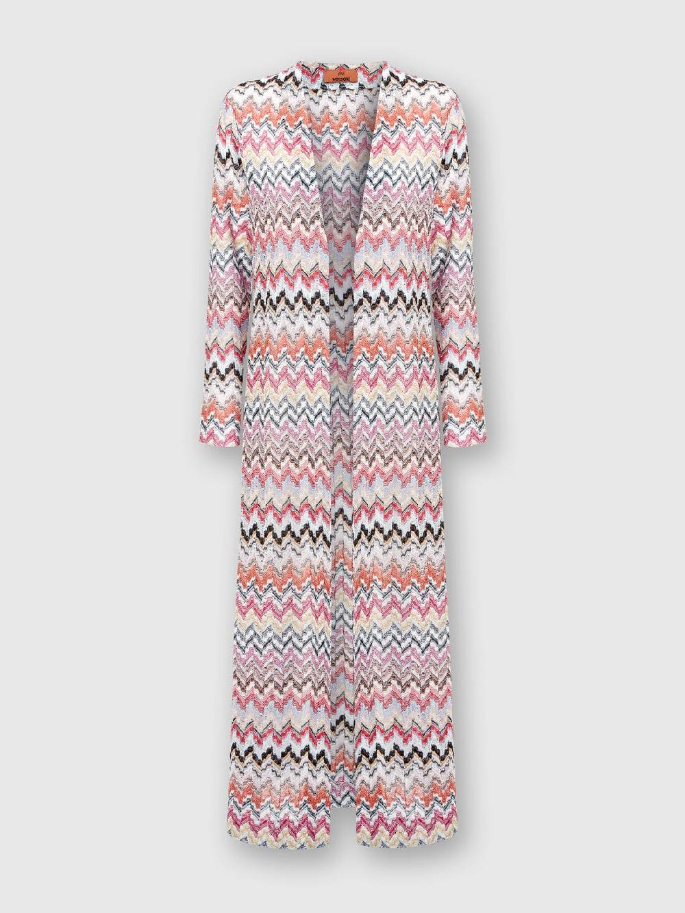 Missoni Cardigan lungo in maglia lamé zig zag In Vendita