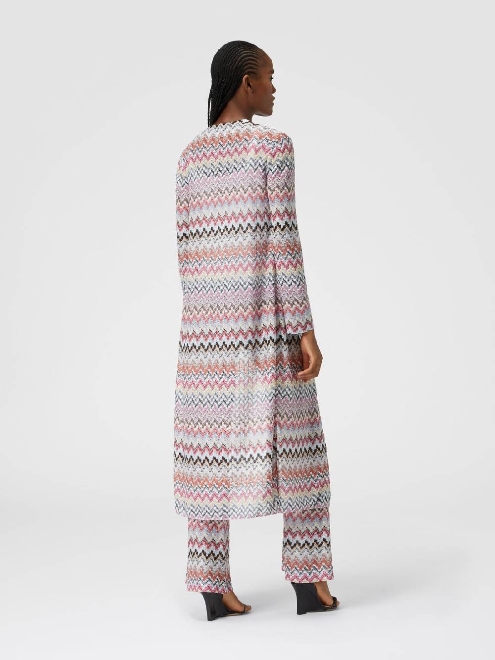 Missoni Cardigan lungo in maglia lamé zig zag In Vendita
