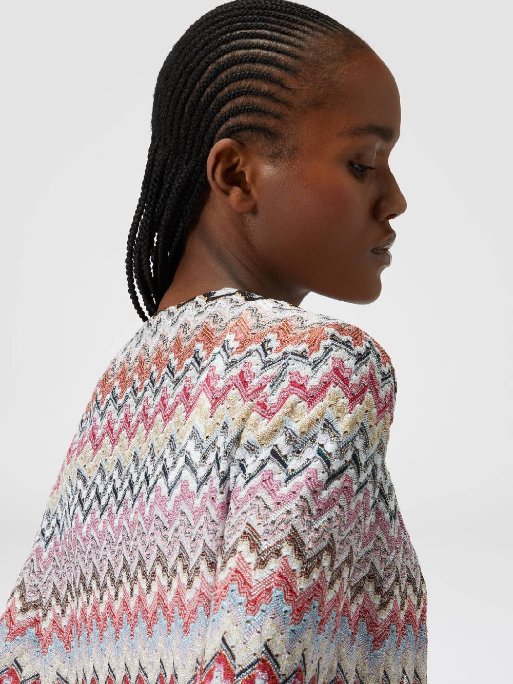 Missoni Cardigan lungo in maglia lamé zig zag In Vendita