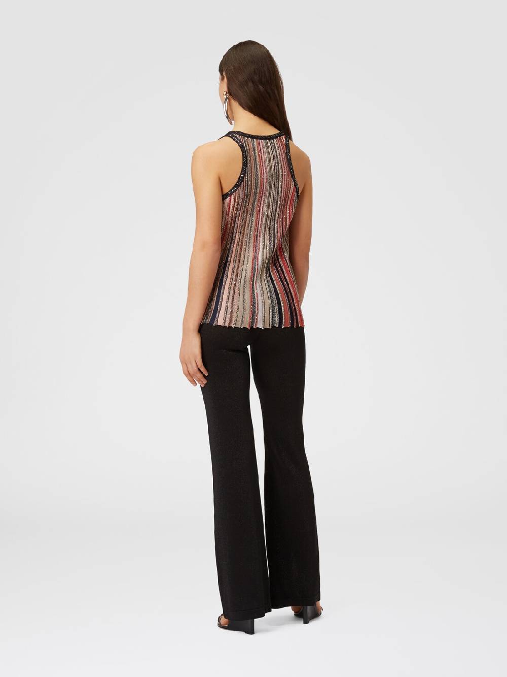 Missoni Canottiera in maglia a righe verticali con paillettes Saldi
