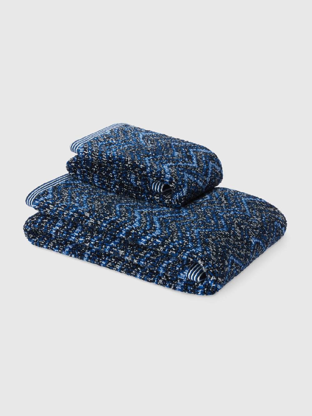 Missoni Set 2 pezzi di asciugamani da bagno Azul in spugna di cotone Hotsell