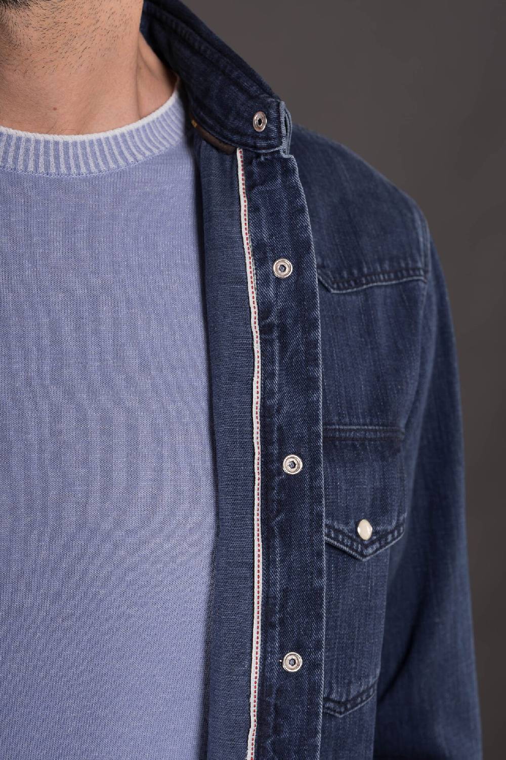 Moorer Camicie LARRIE-32 LIGHT DENIM Affare Del Giorno