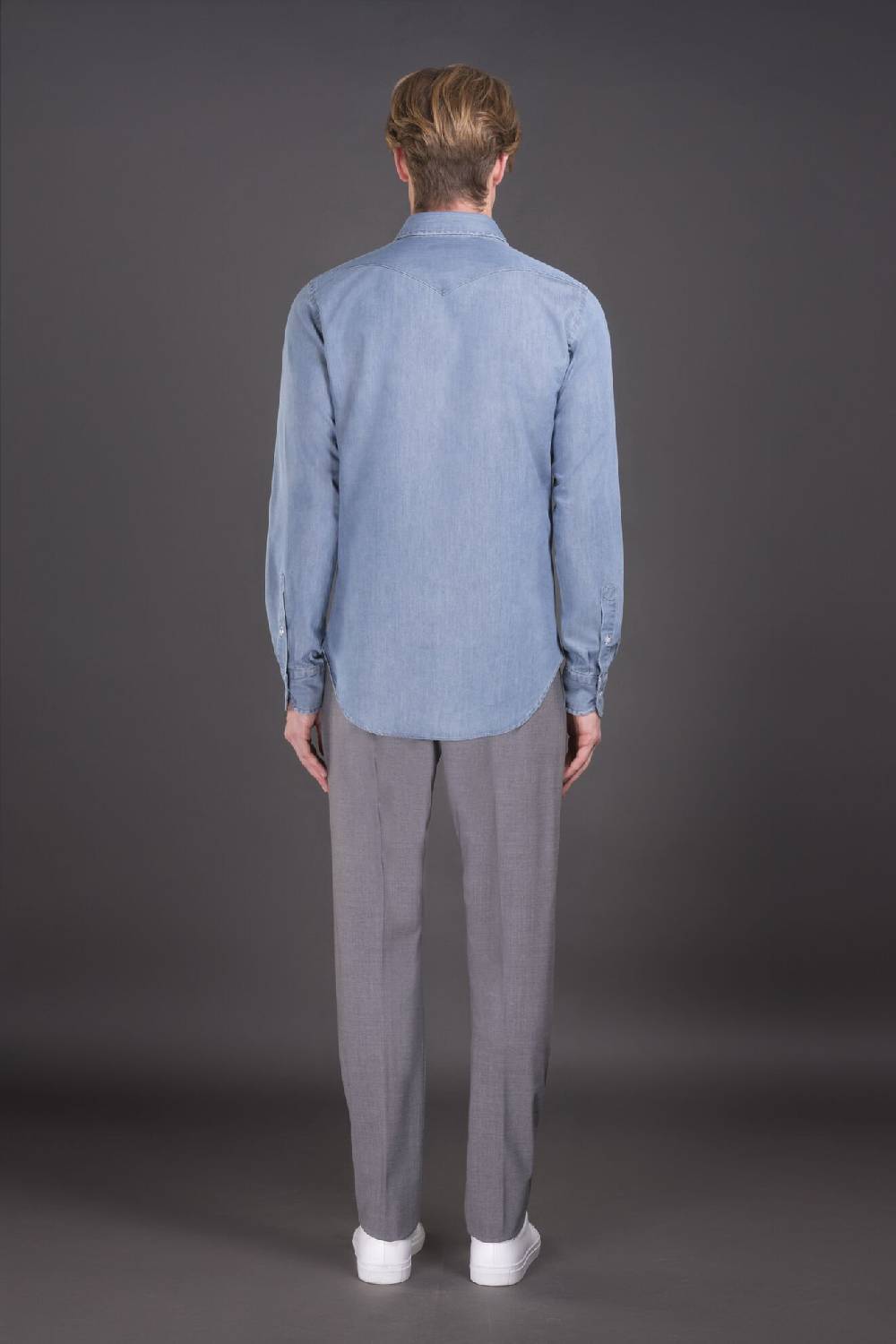 Moorer Camicie HAROLD-65 LIGHT DENIM Offerte