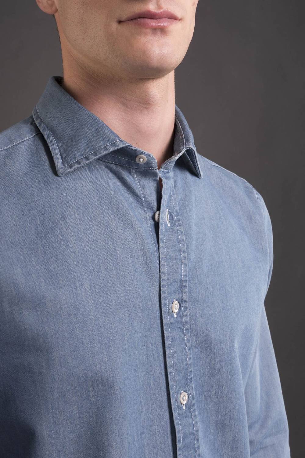 Moorer Camicie HAROLD-65 LIGHT DENIM Offerte