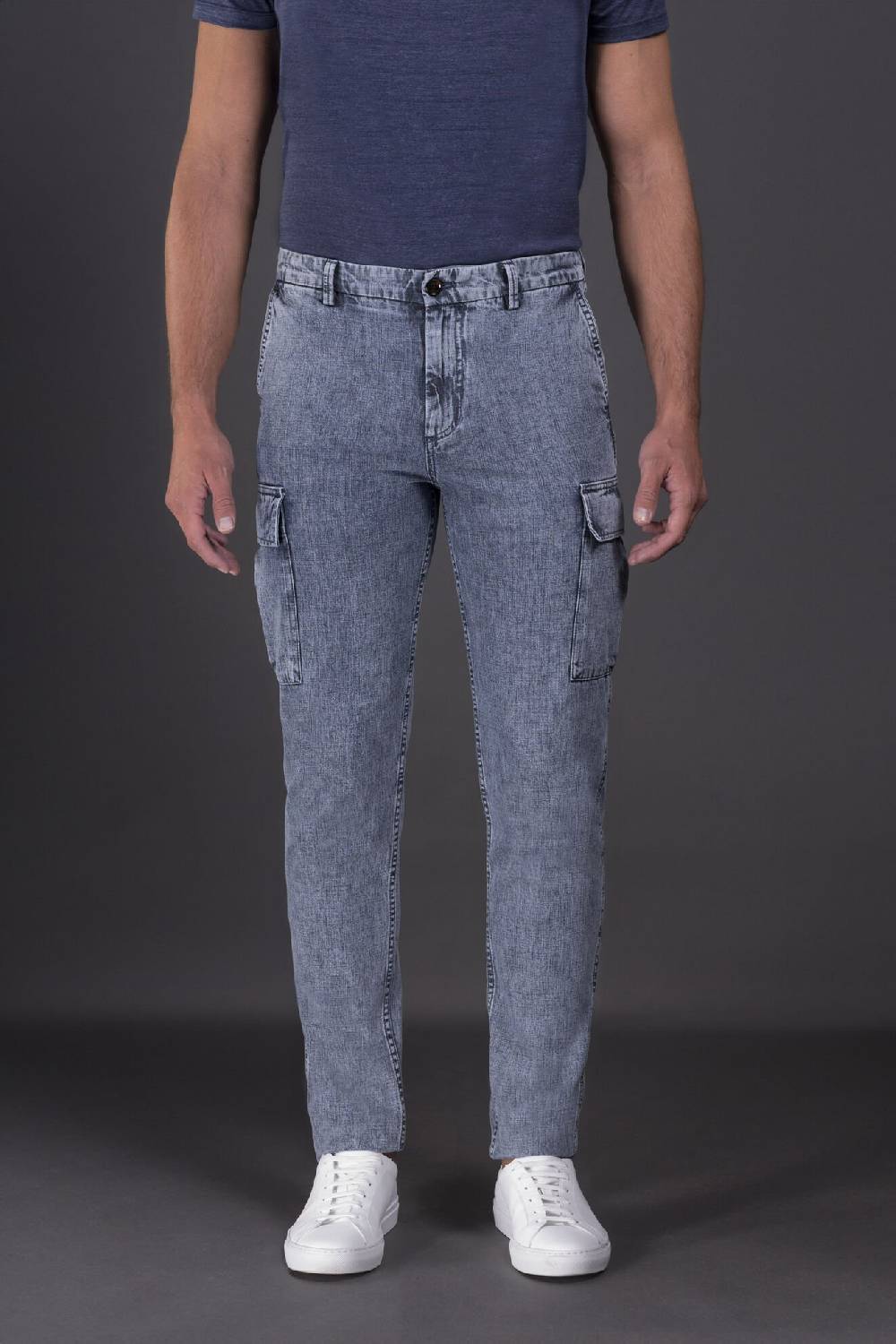 Moorer Pantaloni BRODY-01 NAVY/BLUE In Saldo