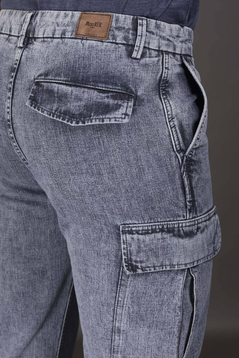 Moorer Pantaloni BRODY-01 NAVY/BLUE In Saldo