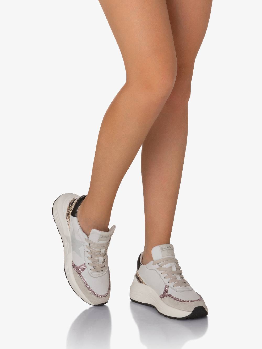 Nira Rubens Chunky Sneakers Stinger Python Rose - Stella Vendite Flash